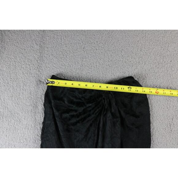 New Anthropologie Skirt 4 Black Brocade Fringe Tie Front Mini Tassel - Picture 7 of 8